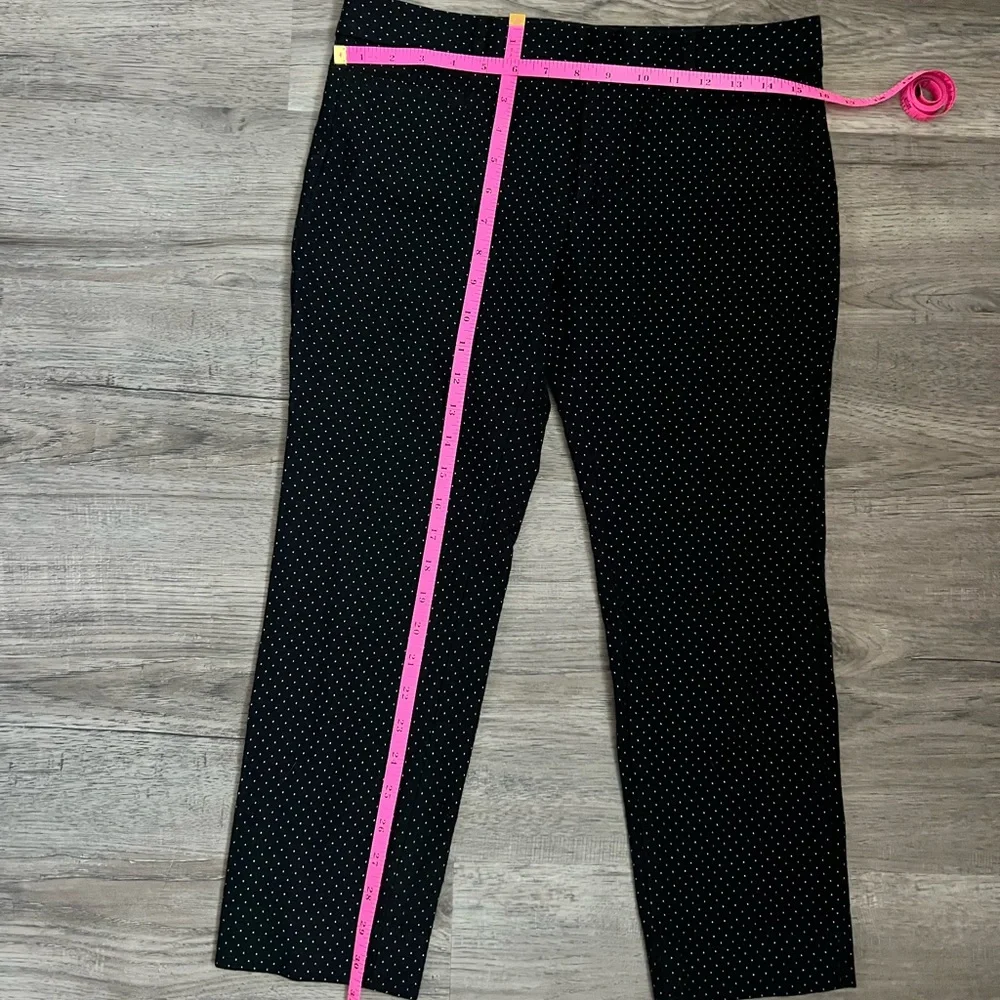 Banana Republic Sloan Ankle Black and white Polka Dot Straight Leg Career Pants - Picture 13 of 15